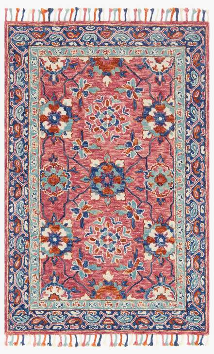 Loloi Rugs Zharah Collection - ZR-03 Rose/Denim-Loloi Rugs-Blue Hand Home