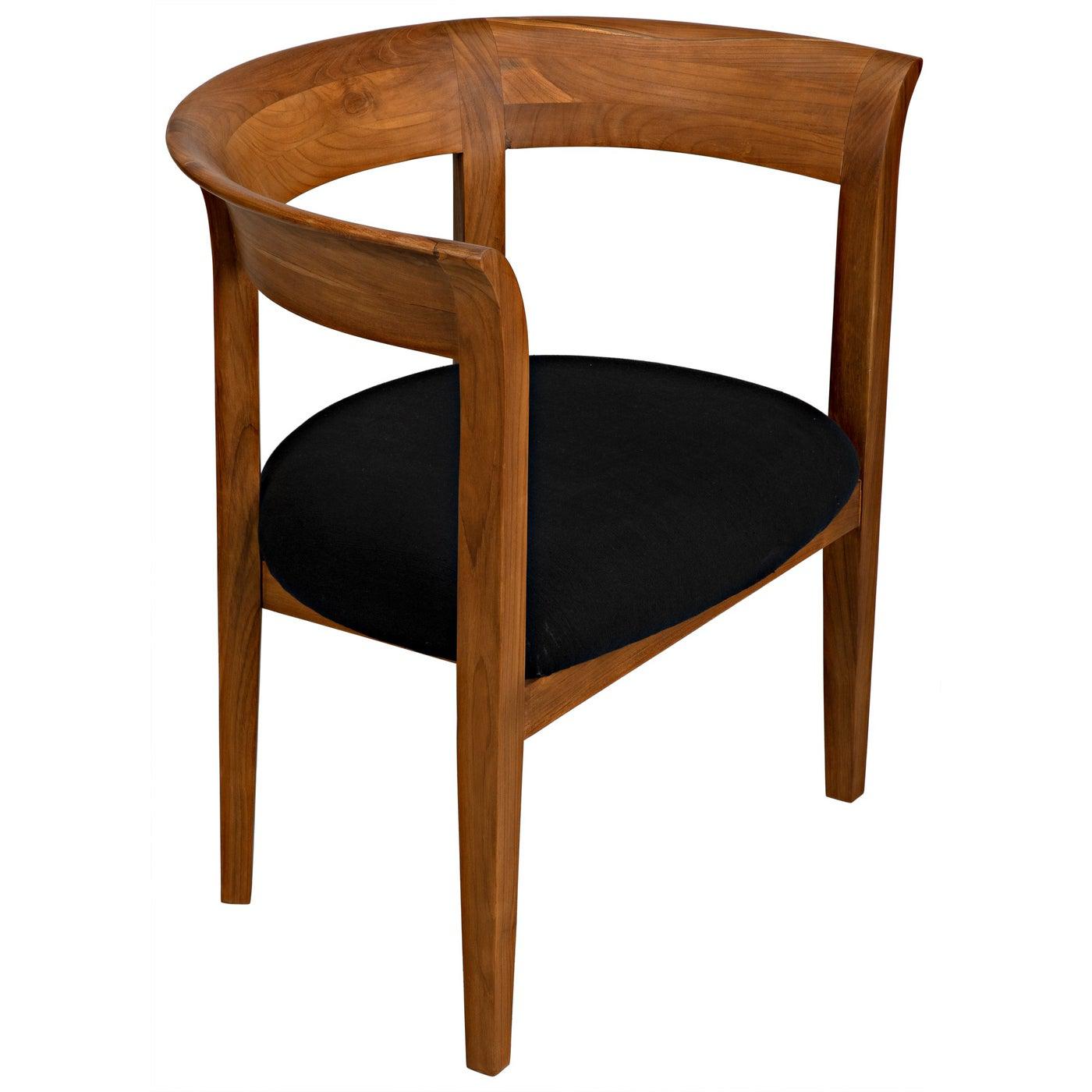 Webster Club Chair, Teak-Noir Furniture-Blue Hand Home