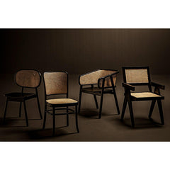 Delphi Chair with Caning, Charcoal Black