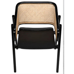 Delphi Chair with Caning, Charcoal Black