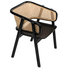 Delphi Chair with Caning, Charcoal Black