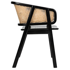 Delphi Chair with Caning, Charcoal Black