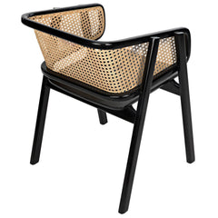 Delphi Chair with Caning, Charcoal Black