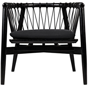 Hector Chair, Charcoal Black-Noir Furniture-Blue Hand Home