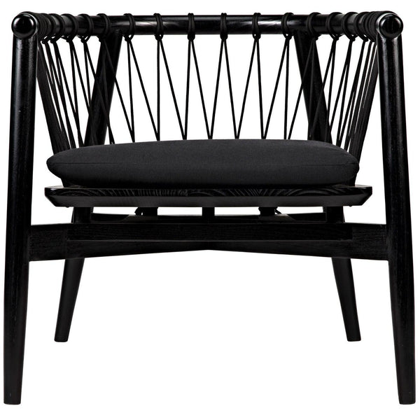Hector Chair, Charcoal Black-Noir Furniture-Blue Hand Home