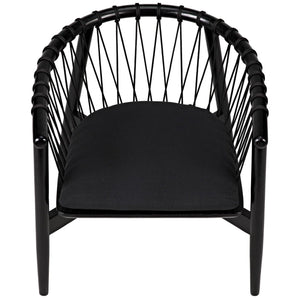 Hector Chair, Charcoal Black-Noir Furniture-Blue Hand Home