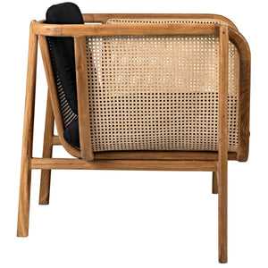 Noir Furniture Balin Chair w/Caning-Noir Furniture-Blue Hand Home
