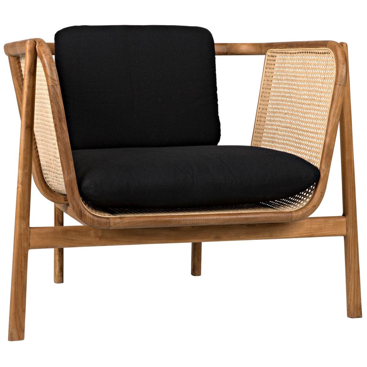 Noir Furniture Balin Chair w/Caning-Noir Furniture-Blue Hand Home