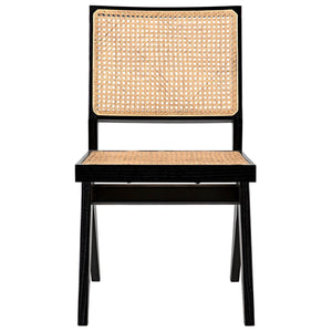 Joseph Side Chair, Charcoal Black-Noir Furniture-Blue Hand Home