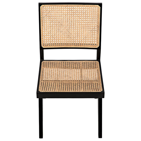 Joseph Side Chair, Charcoal Black-Noir Furniture-Blue Hand Home