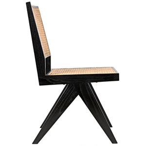 Joseph Side Chair, Charcoal Black-Noir Furniture-Blue Hand Home