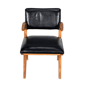 Dolores Chair, Teak with Leather-Noir Furniture-Blue Hand Home
