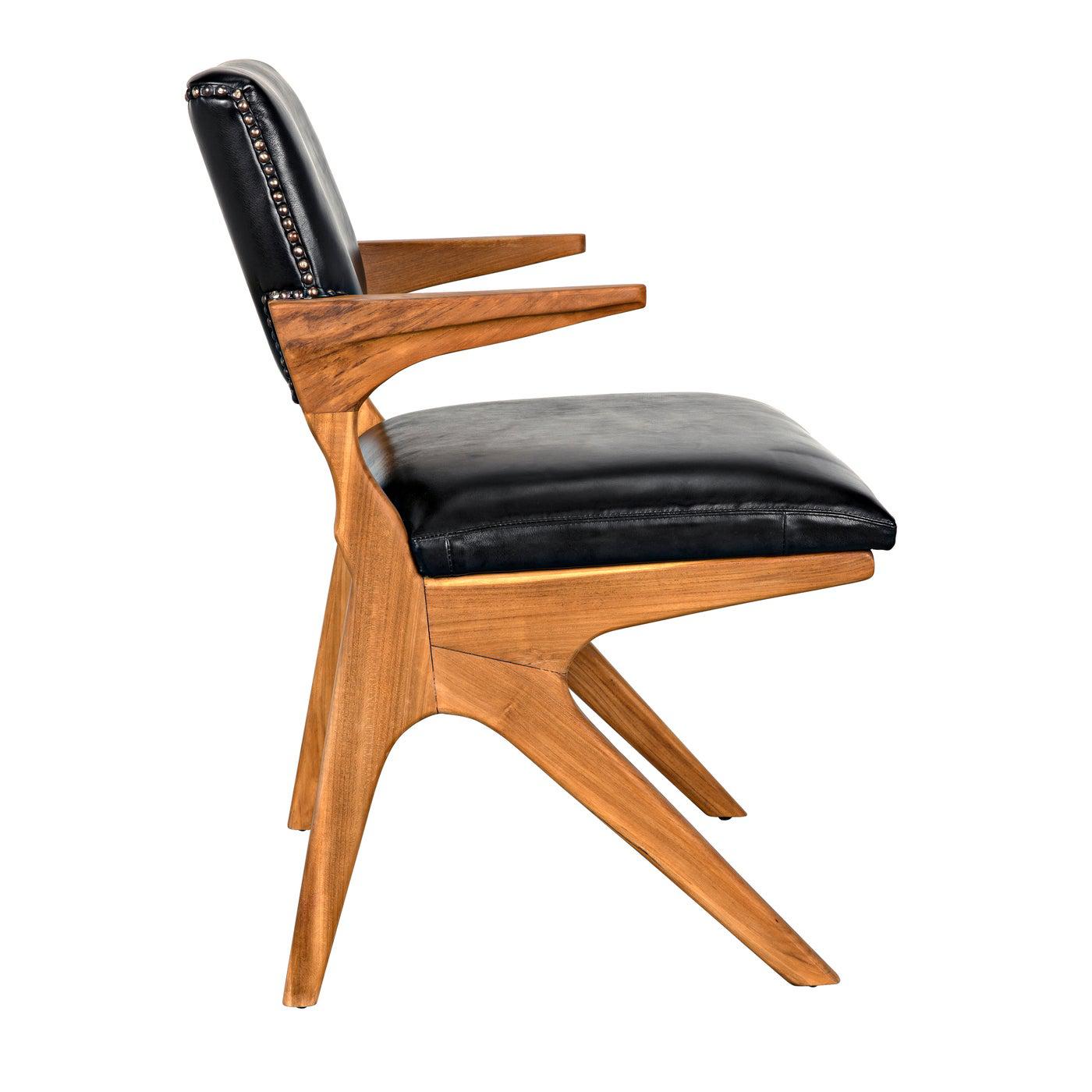 Dolores Chair, Teak with Leather
