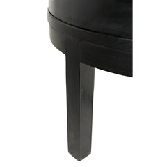 Latour Chair with Leather, Charcoal Black