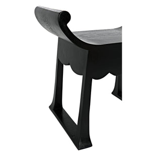 Wey Stool, Charcoal Black-Noir Furniture-Blue Hand Home
