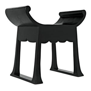 Wey Stool, Charcoal Black-Noir Furniture-Blue Hand Home