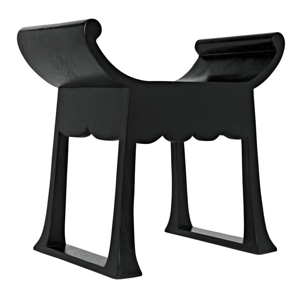Wey Stool, Charcoal Black-Noir Furniture-Blue Hand Home