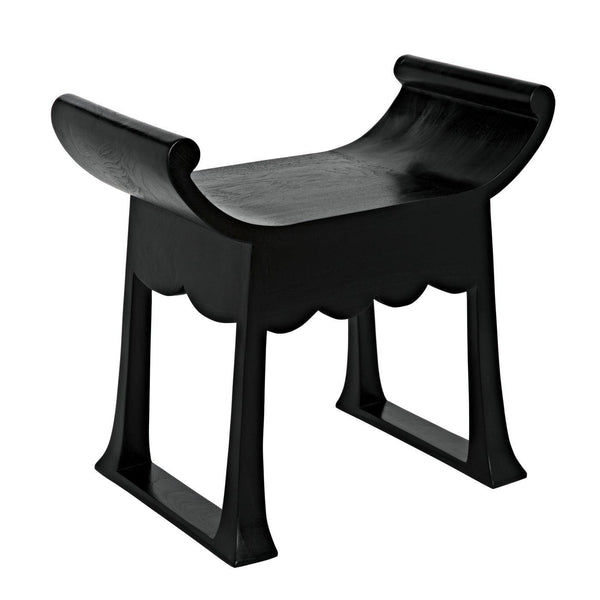 Wey Stool, Charcoal Black-Noir Furniture-Blue Hand Home