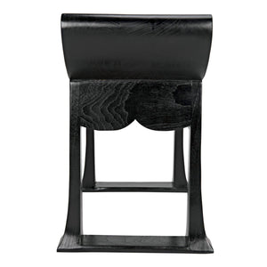 Wey Stool, Charcoal Black-Noir Furniture-Blue Hand Home