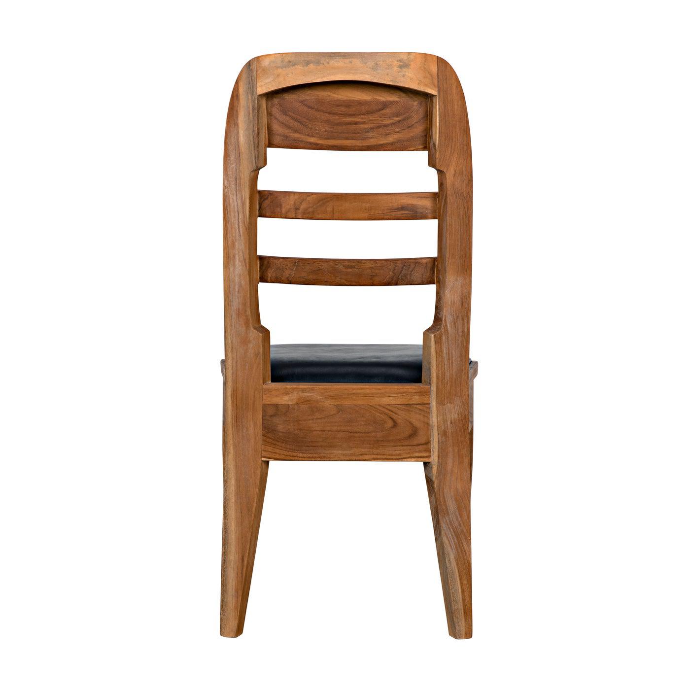 Laila Chair, Teak with Leather-Noir Furniture-Blue Hand Home
