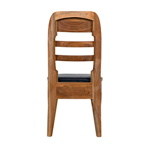 Laila Chair, Teak with Leather-Noir Furniture-Blue Hand Home