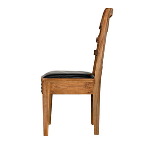 Laila Chair, Teak with Leather-Noir Furniture-Blue Hand Home