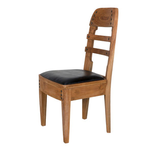 Laila Chair, Teak with Leather-Noir Furniture-Blue Hand Home