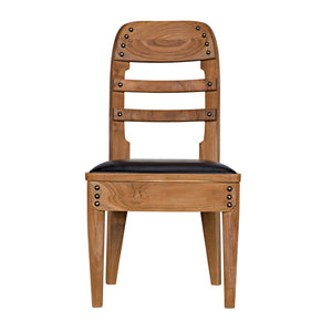 Laila Chair, Teak with Leather-Noir Furniture-Blue Hand Home