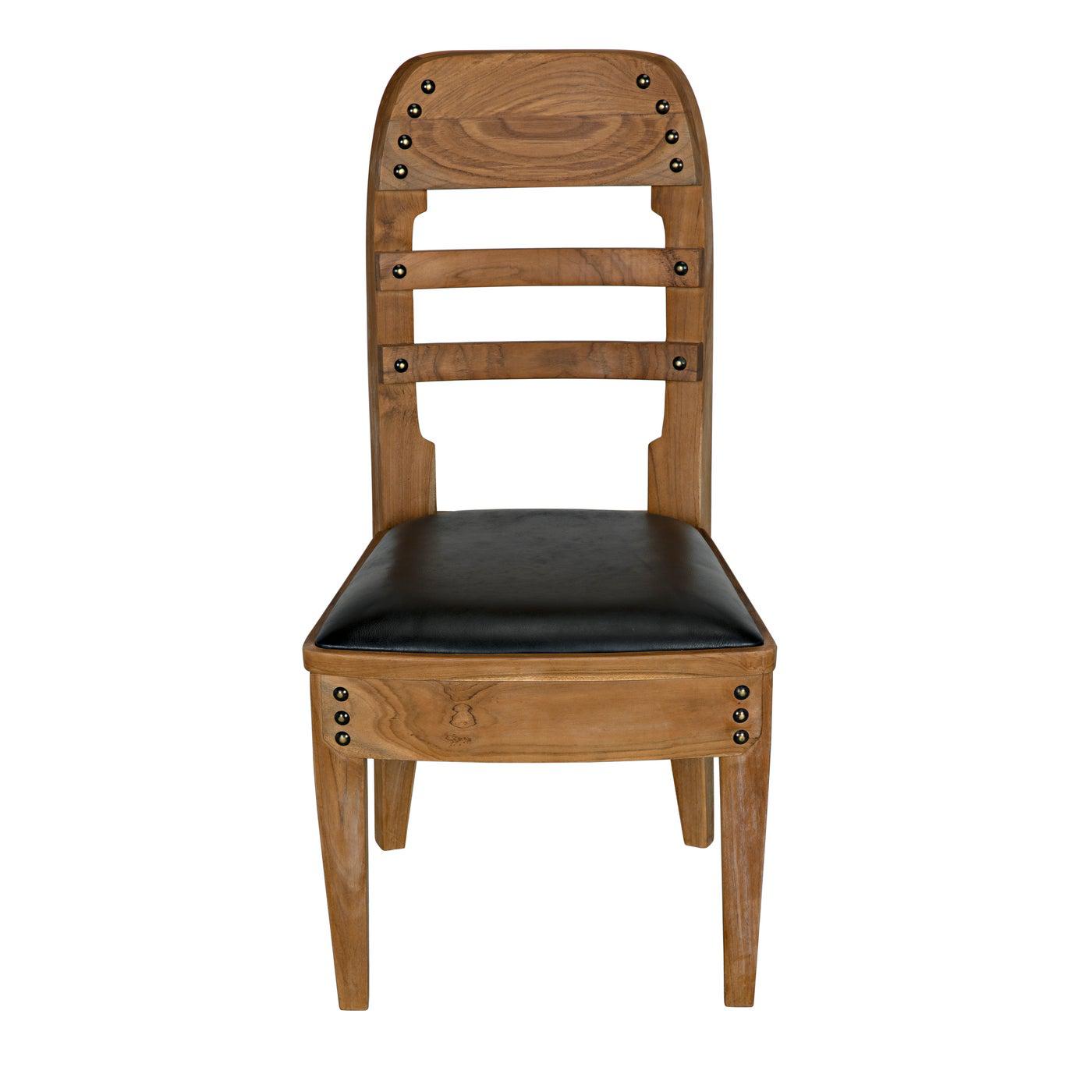 Laila Chair, Teak with Leather
