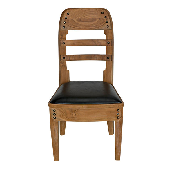 Laila Chair, Teak with Leather-Noir Furniture-Blue Hand Home