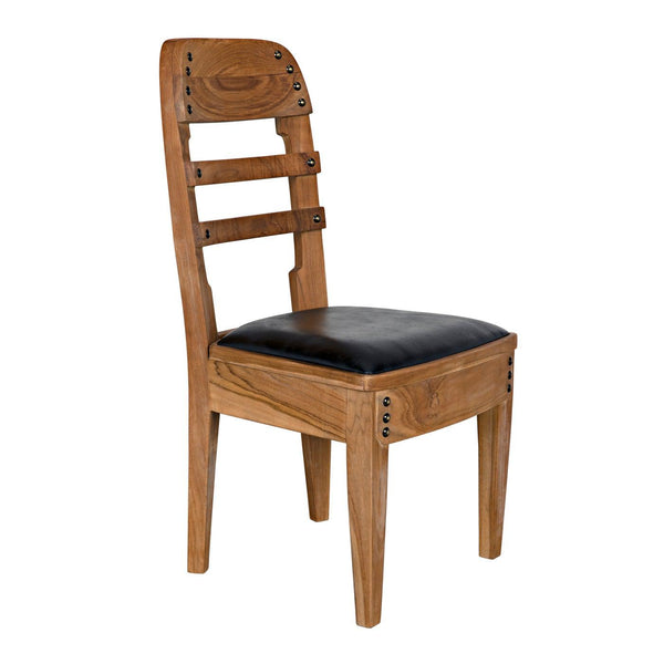 Laila Chair, Teak with Leather-Noir Furniture-Blue Hand Home