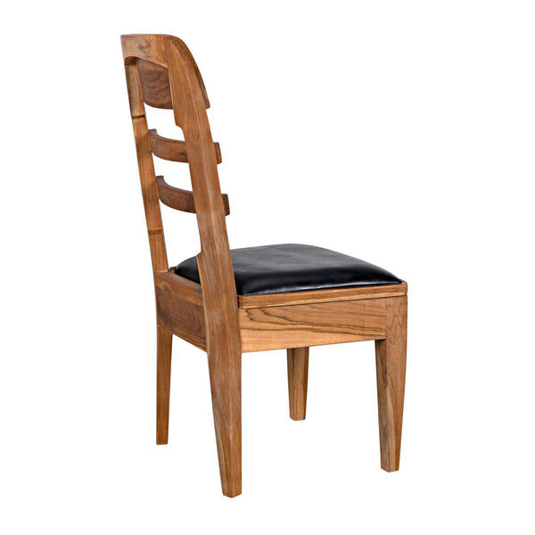 Laila Chair, Teak with Leather-Noir Furniture-Blue Hand Home