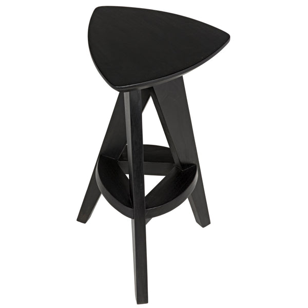 Noir Furniture Twist Counter Stool, Charcoal Black-Noir Furniture-Blue Hand Home