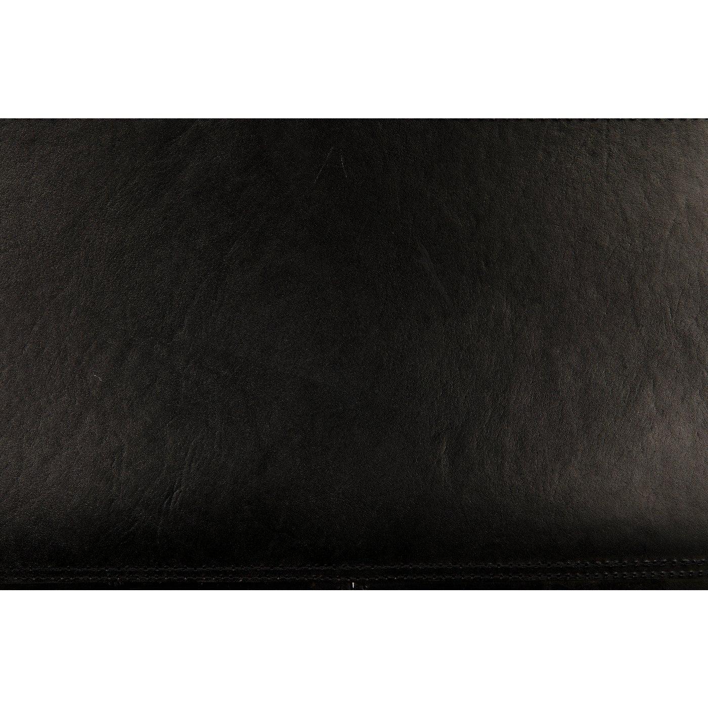 Clancy Chair with Leather, Charcoal Black