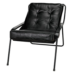 Mr. Malcom Chair, Leather with Metal