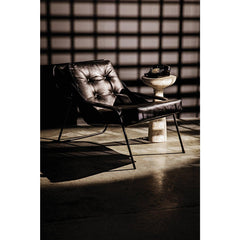Mr. Malcom Chair, Leather with Metal
