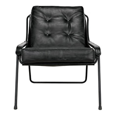 Mr. Malcom Chair, Leather with Metal