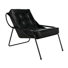 Mr. Malcom Chair, Leather with Metal