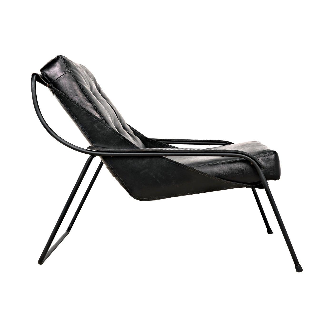 Mr. Malcom Chair, Leather with Metal
