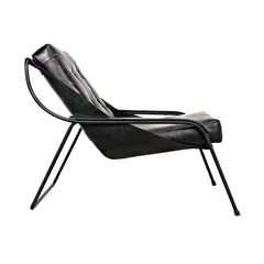 Mr. Malcom Chair, Leather with Metal