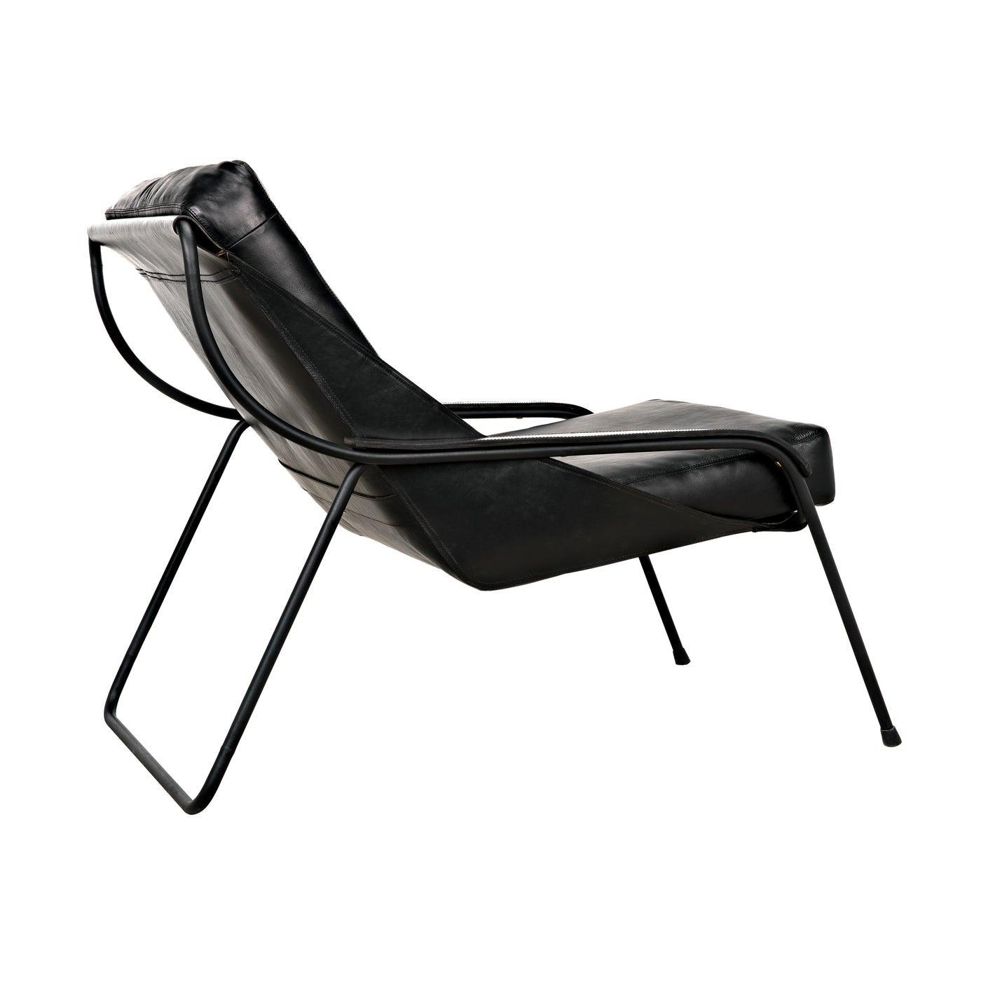 Mr. Malcom Chair, Leather with Metal