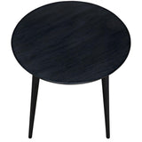 Noir Furniture Tripod Side Table, Charcoal Black-Noir Furniture-Blue Hand Home