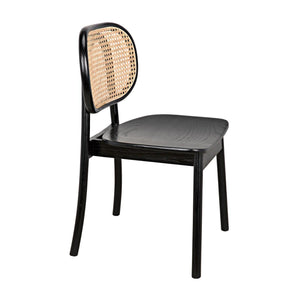Brahms Chair, Charcoal Black with Caning-Noir Furniture-Blue Hand Home