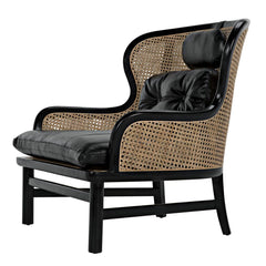 Marabu Chair, Charcoal Black with Leather