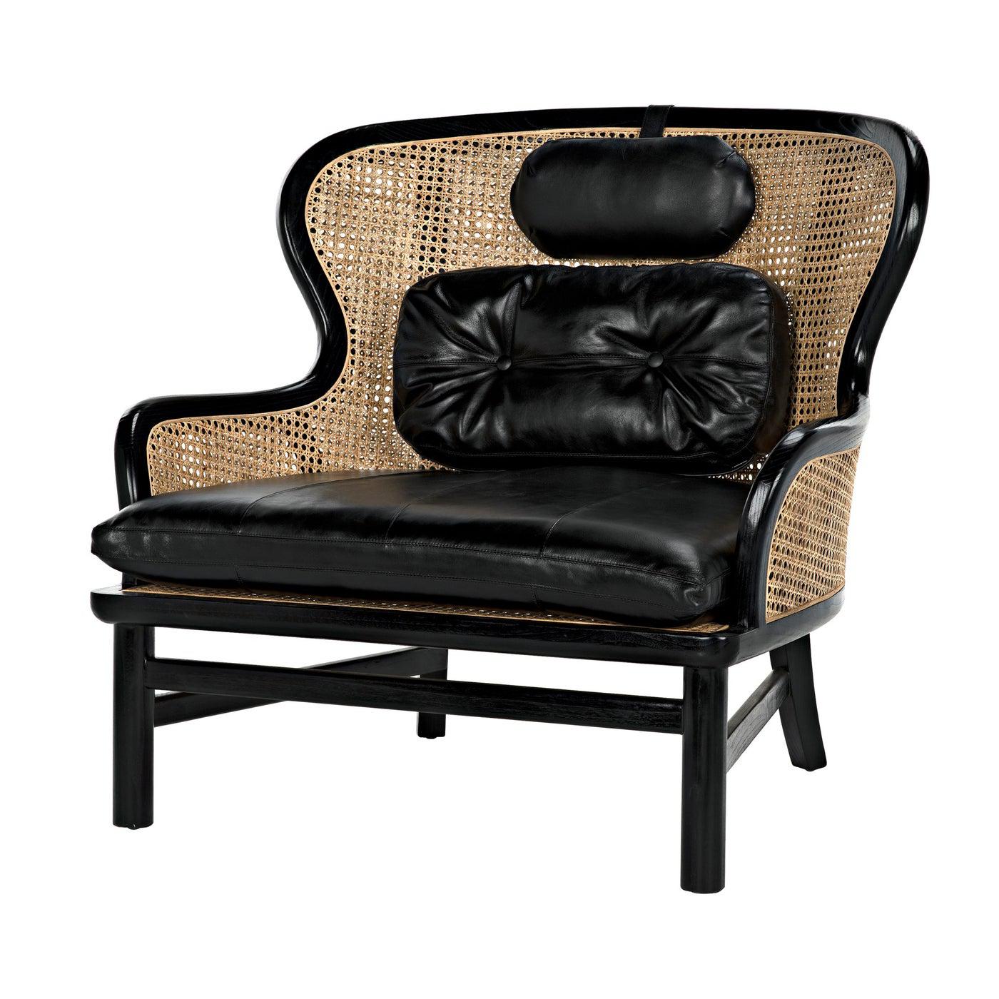 Marabu Chair, Charcoal Black with Leather