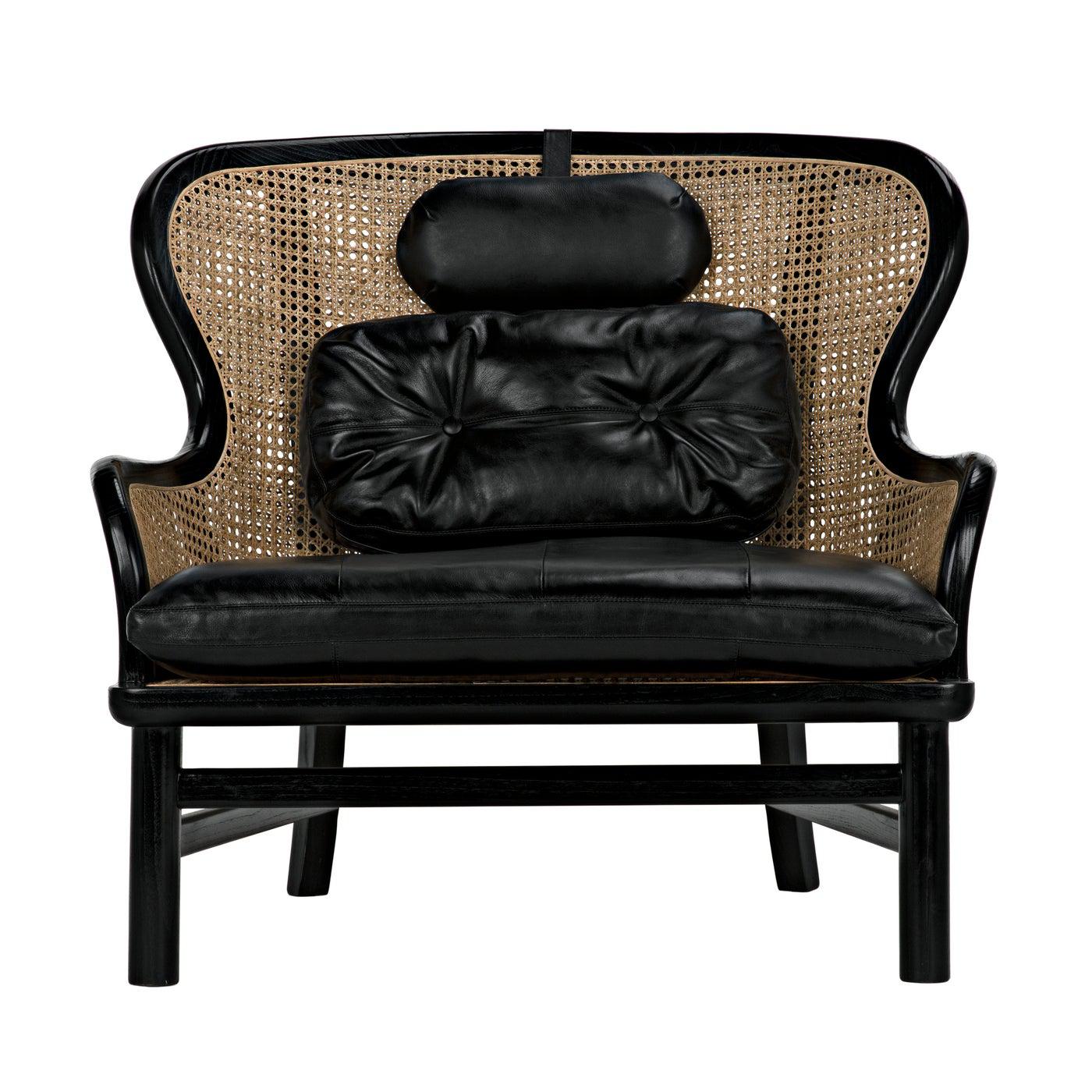 Marabu Chair, Charcoal Black with Leather