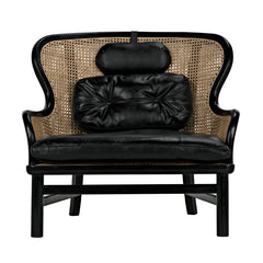 Marabu Chair, Charcoal Black with Leather