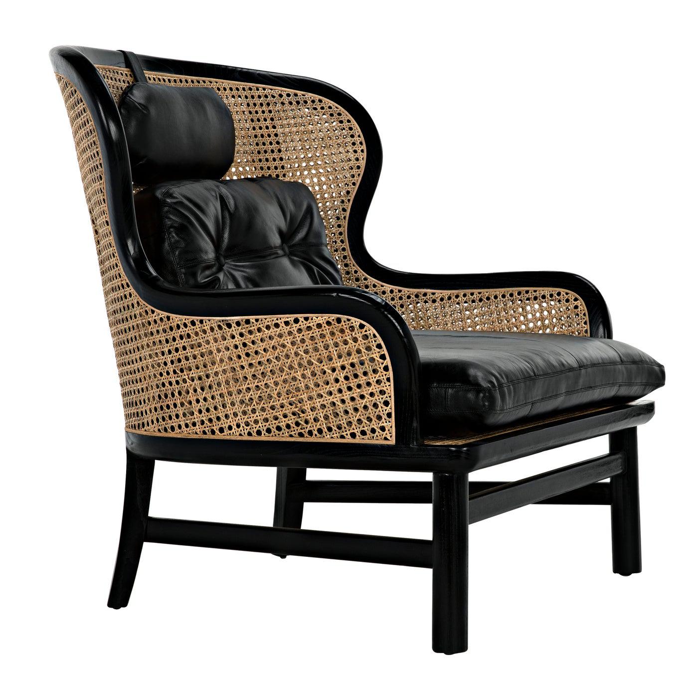 Marabu Chair, Charcoal Black with Leather