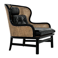 Marabu Chair, Charcoal Black with Leather