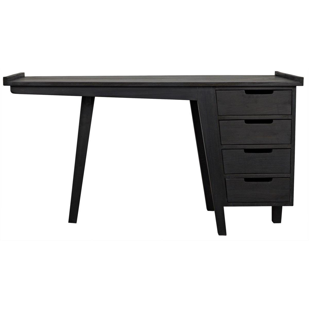 Noir Furniture Kennedy Desk, Charcoal Black-Noir Furniture-Blue Hand Home